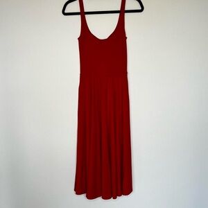 Reformation Red Sleeveless Sundress Midi